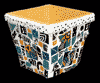 yellow flower pot